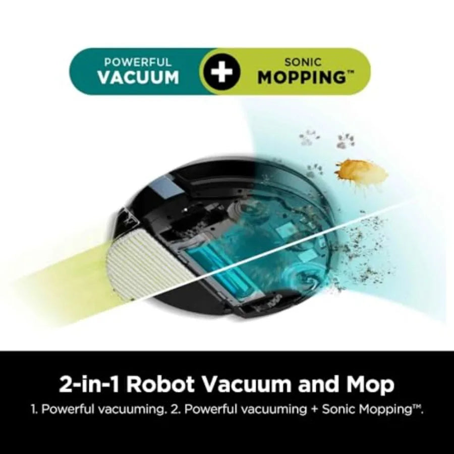AI Ultra Robot Vacuum and Mop RV2620WD with Matrix Clean Navigation and CleanEdge Technology for Pet Hair Carpets Hard Floors C