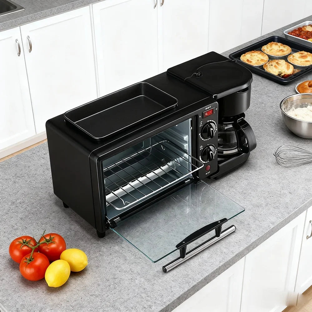 Breakfast machine Toaster sandwich toast coffee machine Small appliances 3-in-1 multifunctional household bread machine