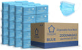 2000pcs Disposable Face Masks, 3-Ply Breathable Blue Masks for Adults, 40 Packs of 50