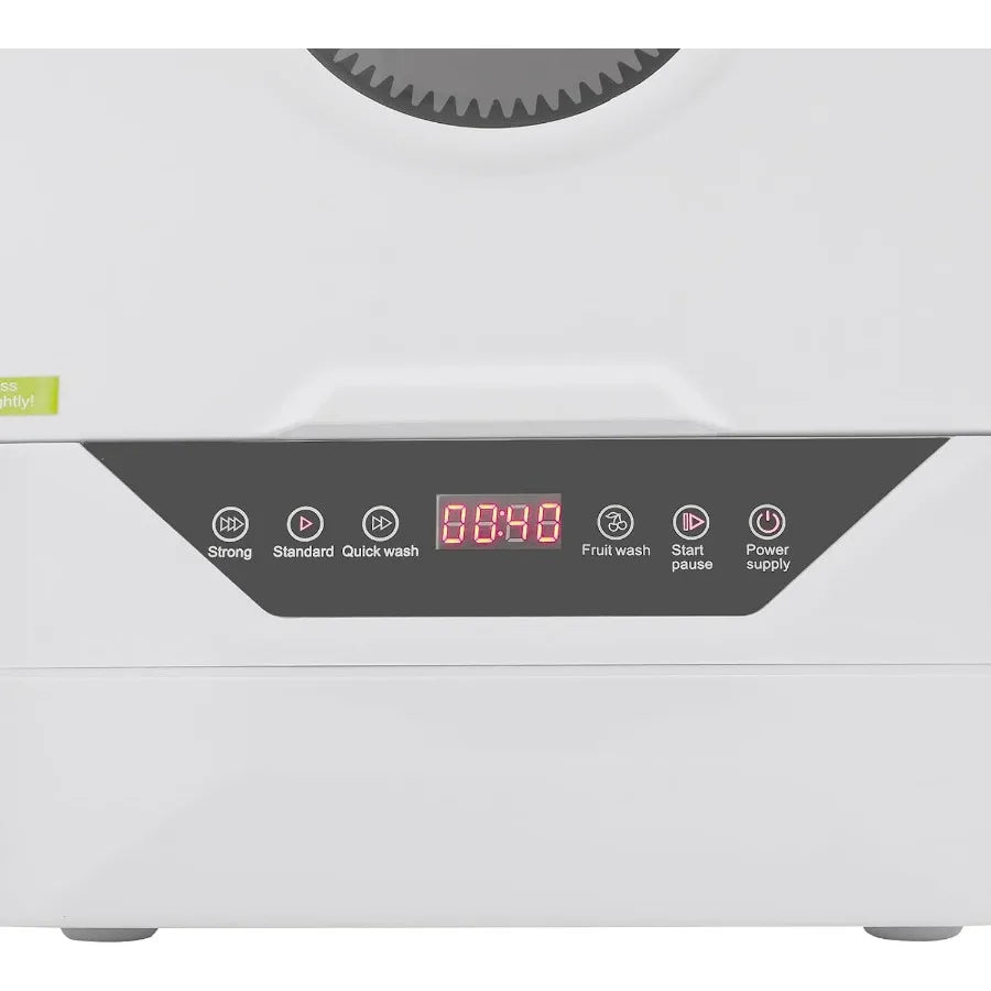 Portable Countertop Dishwasher with 1.5-meter Inlet/Outlet Hoses 4 Wash Programs 360 All-Round Washing Mini Compact Design for