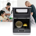 Portable Dishwasher with Large CapacityAir Dry Function 3 Washing Programs 8L Built-in Water Tank 17.72x15.75x17.32in for Clean