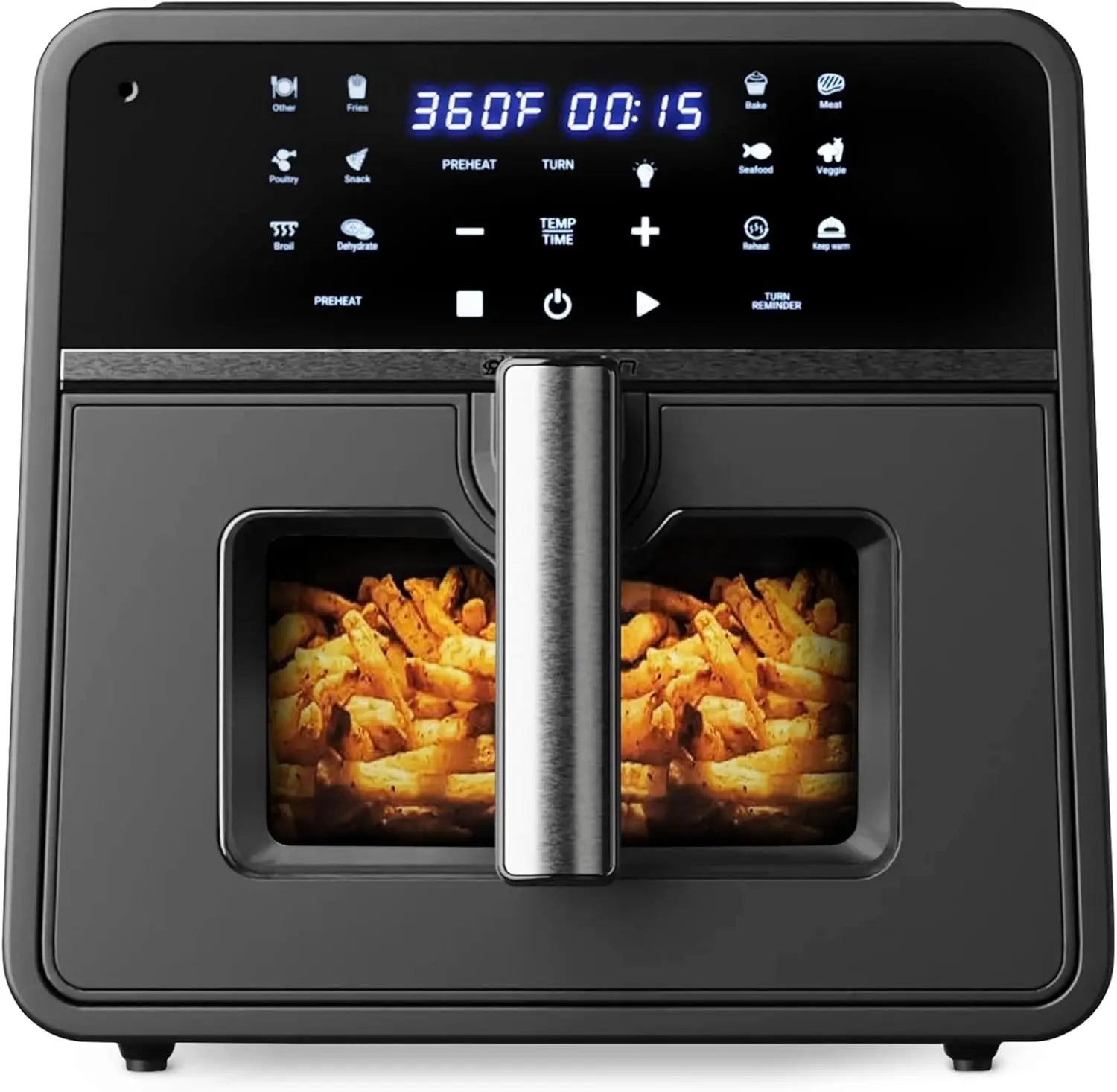 10QT 6-in-1 Air Fryer with Voice Control, No App Needed, 1000+ Commands, 1700W for Frying, Baking & More