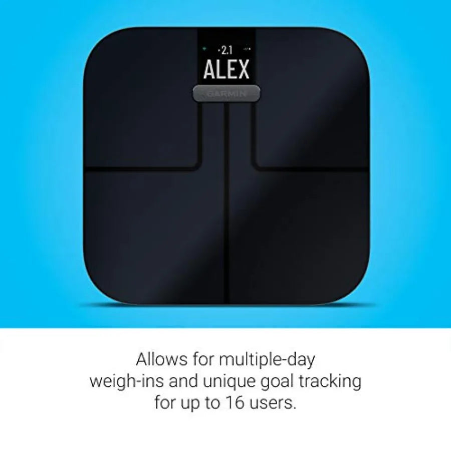 Index S2 Smart Scale with Wireless Connectivity Measure Body Fat Muscle Bone Mass Body Water% and More Black 010-02294-02