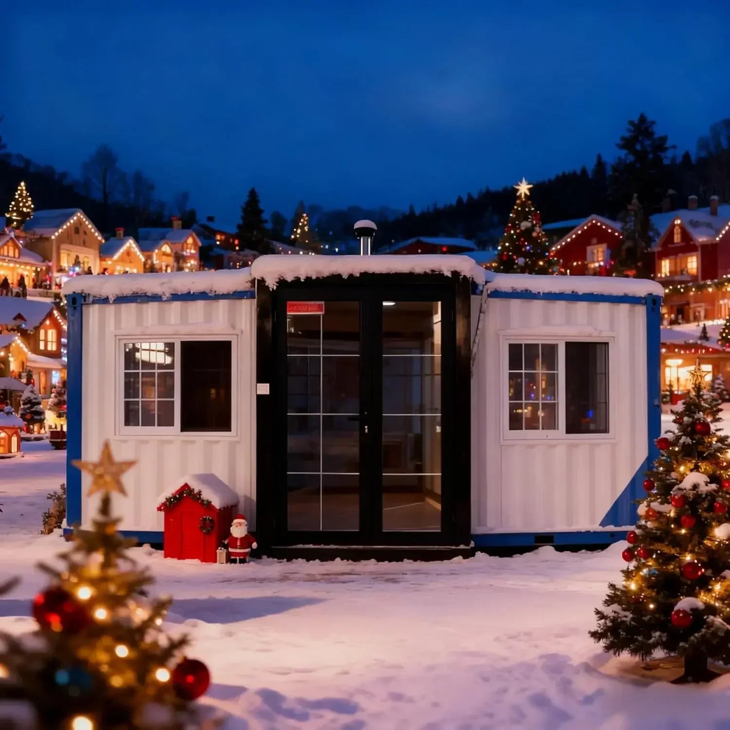 20ft Prefab Tiny Home for Sale Expandable Container House with 2 Bedroom Kitchen and Bathroom Folding Modular Home