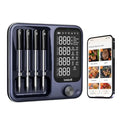 Wireless Meat Thermometer with APP Control 4 Probes Meat Thermometer Digital Unlimited Range WiFi and Bluetooth Meat Thermomete