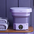 8L Small Folding Washing Machine Portable Mini Laundry Bucket Deep Cleaning Machine Space-saving Classified Washer for Underwear