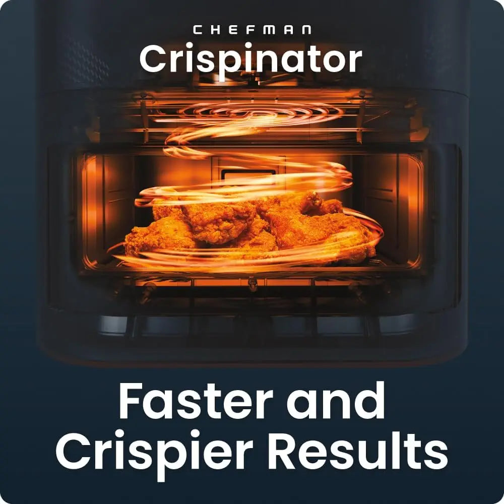 7-in-1 Air Fryer with 8 Qt Capacity, 450°F Max Temp for Fast, Even Cooking, Bake, Broil, Dehydrate