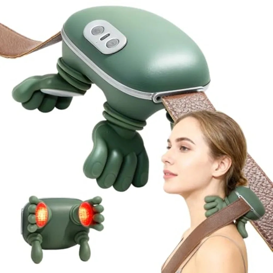 N7 Bionic Neck and Shoulder Massager Heated Real-Hand Massagers with Fingers for Back Muscle Pain Relief Portable Lightweight D