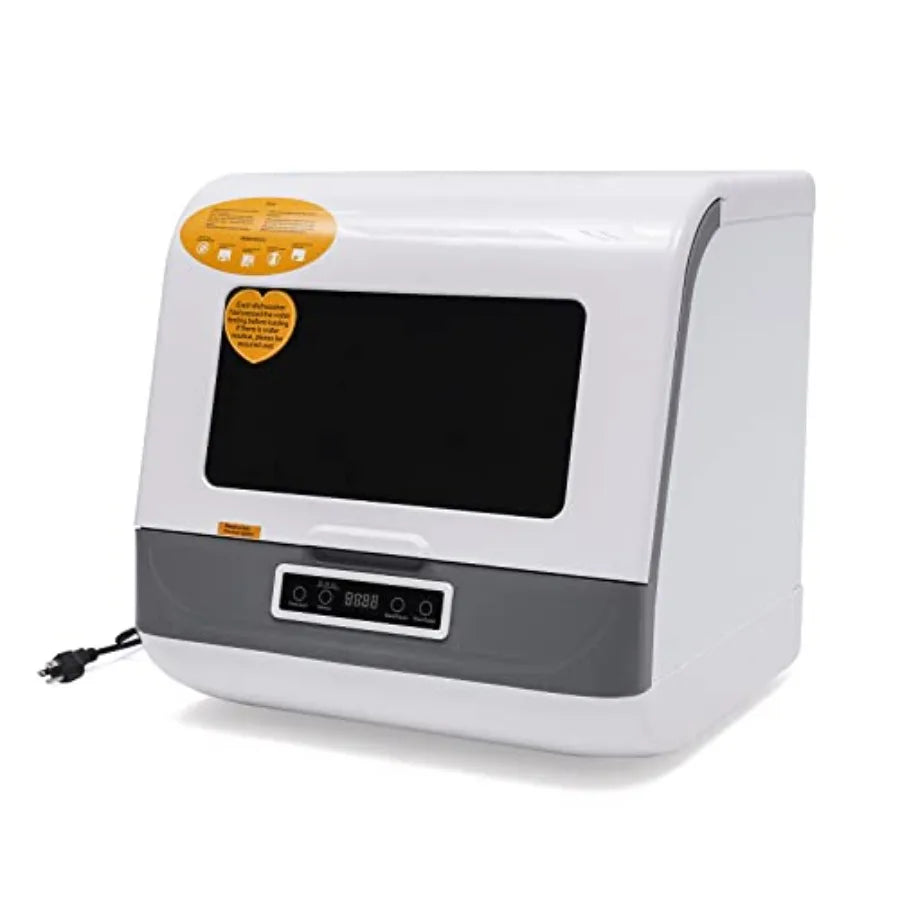 Portable Dishwasher with Large CapacityAir Dry Function 3 Washing Programs 8L Built-in Water Tank 17.72x15.75x17.32in for Clean