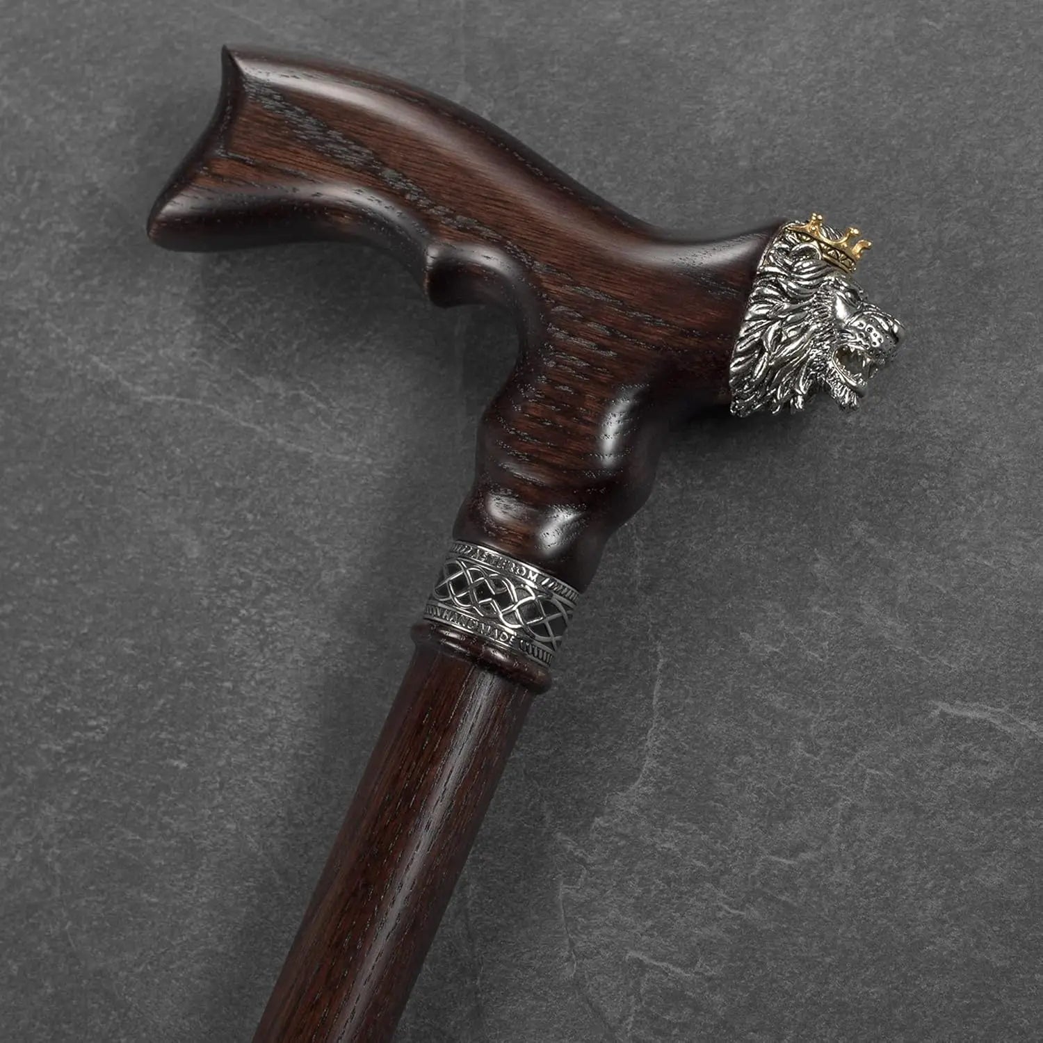 Handmade Lion Walking Cane for Men & Women - Wooden, Stylish, Cool Walking Sticks for Seniors