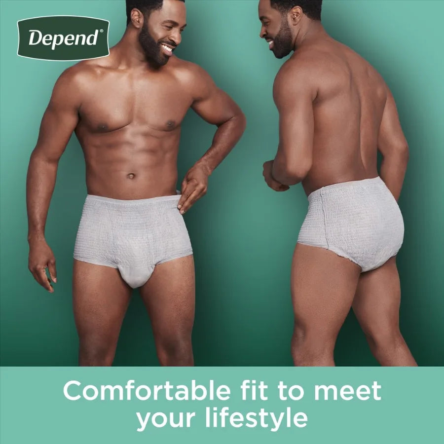 Fresh Protection Incontinence Underwear for Men Adult Diapers XXL 44 Count Designed for Maximum Comfort and Reliability in Dail