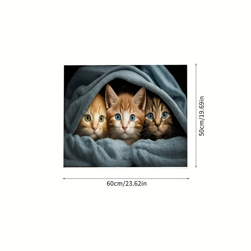 A Cat-Patterned Washing Machine Top Cover Mat, Suitable for Modern Washing Machines And Dryers