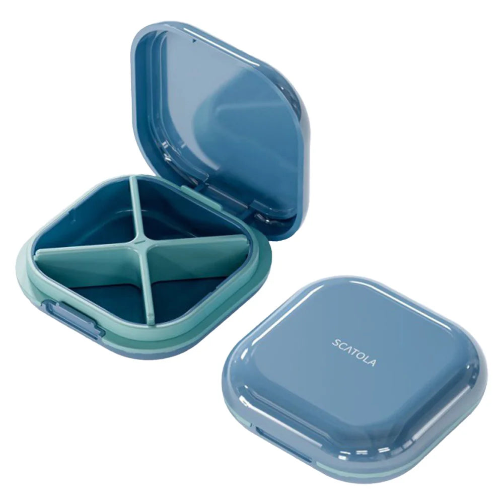 4 Grid Pill Case Portable Medicine Box Moisture-proof Small Pill Organizer Multi-Function Pill Dispenser for Outdoor Travel