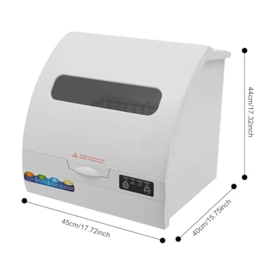 Portable Countertop Dishwasher 1200W Mini with 4 Cleaning Modes 30-50min Wash Time Touch Screen for Home Apartments and RVs 110