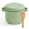 6-Cup Compact Rice Cooker with Ceramic Nonstick Inner Pot for White Brown Rice Oatmeal Grains Fuzzy Logic Multi-Cooker with Del