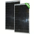 200W Bifacial Solar Panel, 18V High Efficiency Glass Temper PV Model, Durable & Waterproof, for Home RV Off-Grid System,Balcony