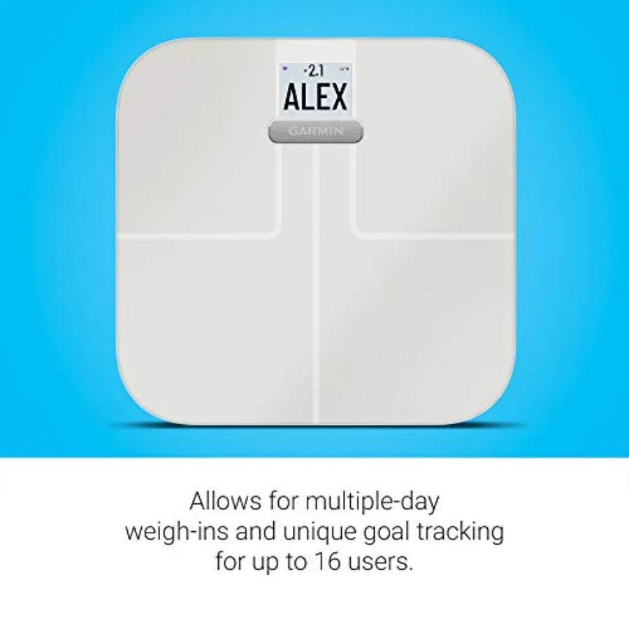 Index S2 Smart Scale with Wireless Connectivity for Body Fat Muscle Bone Mass Body Water Measurement White Renewed