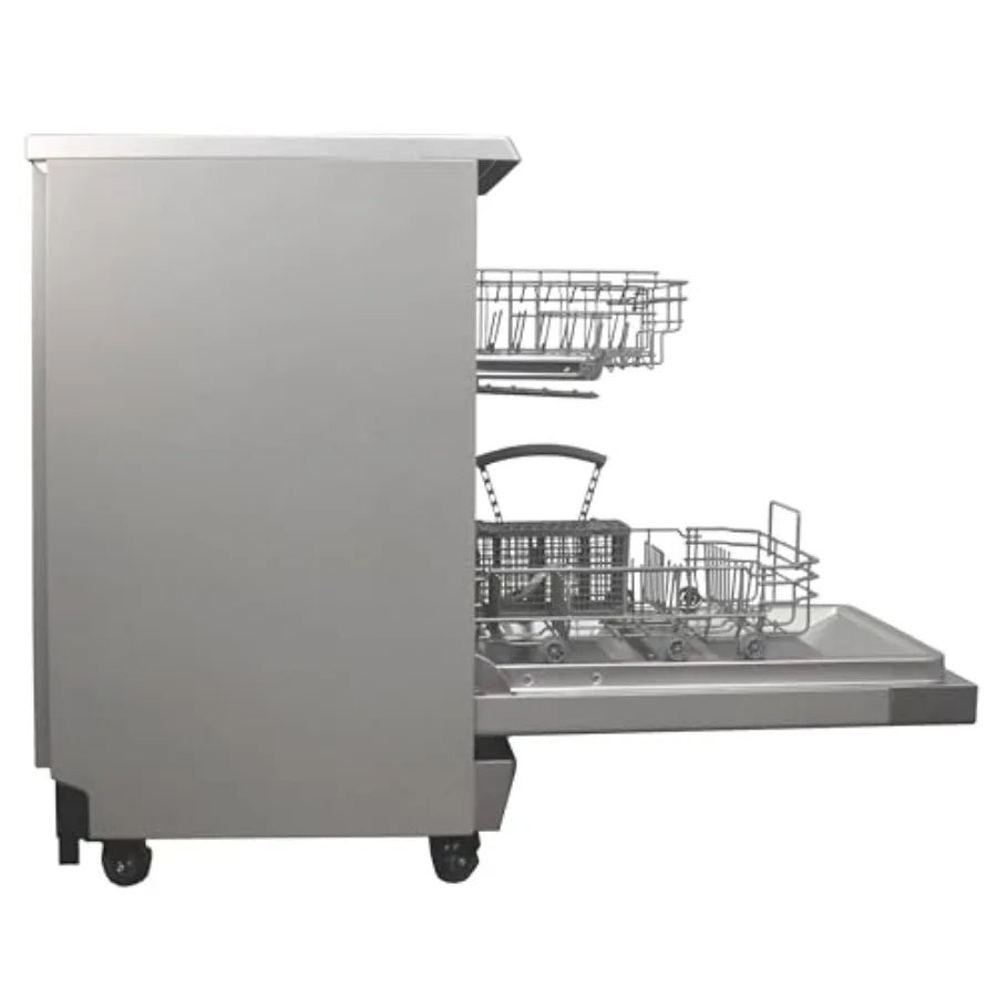 18 Portable Dishwasher with ENERGY STAR Stainless Steel Silver Finish Compact Design for Small Kitchens Energy Efficient Built-