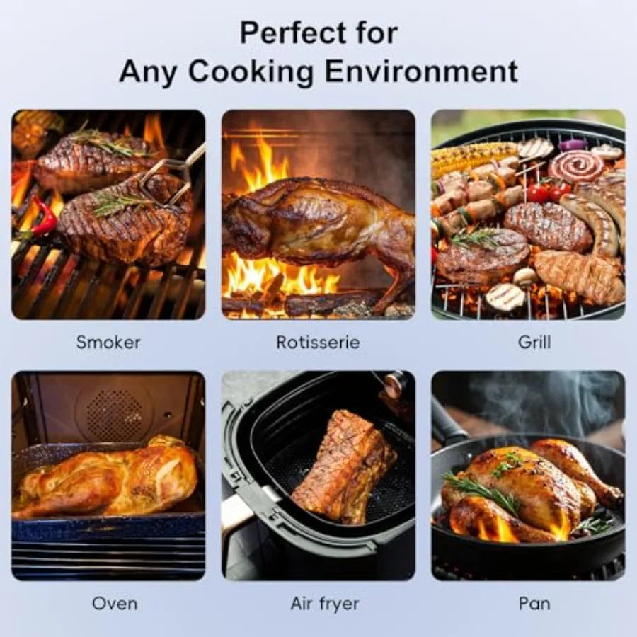 Wireless Bluetooth Meat Thermometer - 2 Probes App Control Birthday Gifts for Men Him Dad Smart Digital Thermometer for Cooking