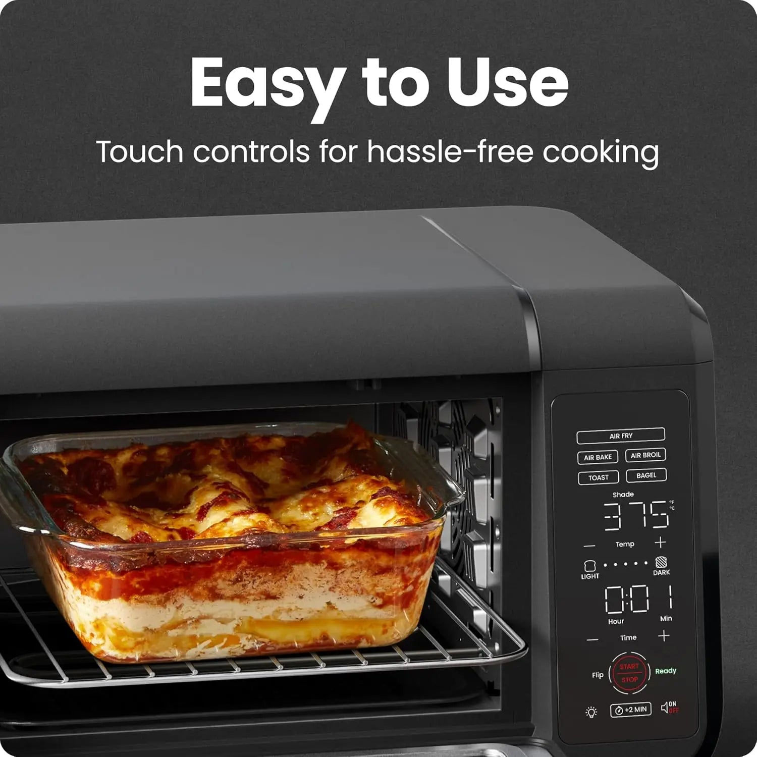 Air Fryer Toaster Oven Combo with Bake, Broil, Toast Functions for Quick Healthy Meals