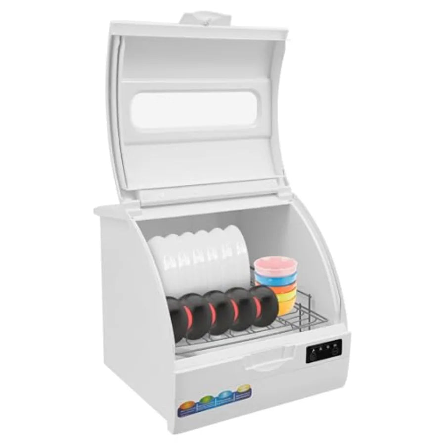 Portable Countertop Dishwasher 1200W Mini with 4 Cleaning Modes 30-50min Wash Time Touch Screen for Home Apartments and RVs 110