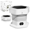 Portable 12L Folding Washing Machine for Baby Clothes Underwear Delicates - Foldable Quiet Space-Saving Laundry Machine in Whit