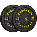 2-Inch Bumper Plates Barbell Rubber Weight Plates Set for Home Gym Strength Training 20-260lbs Multiple Options
