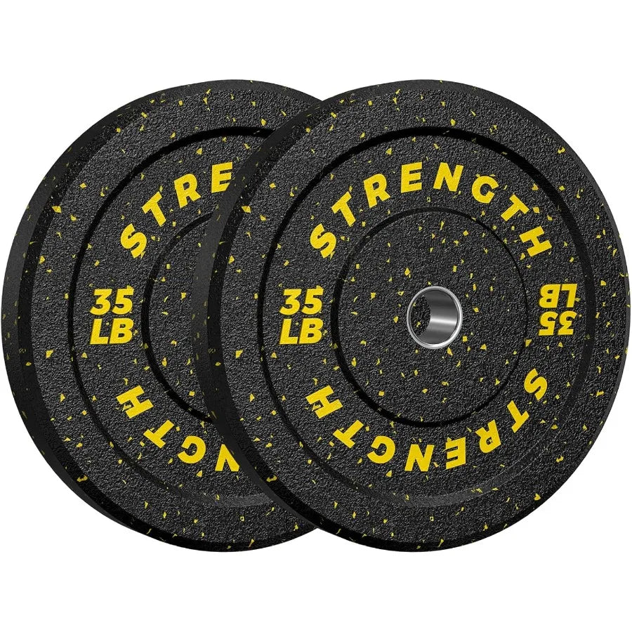 2-Inch Bumper Plates Barbell Rubber Weight Plates Set for Home Gym Strength Training 20-260lbs Multiple Options