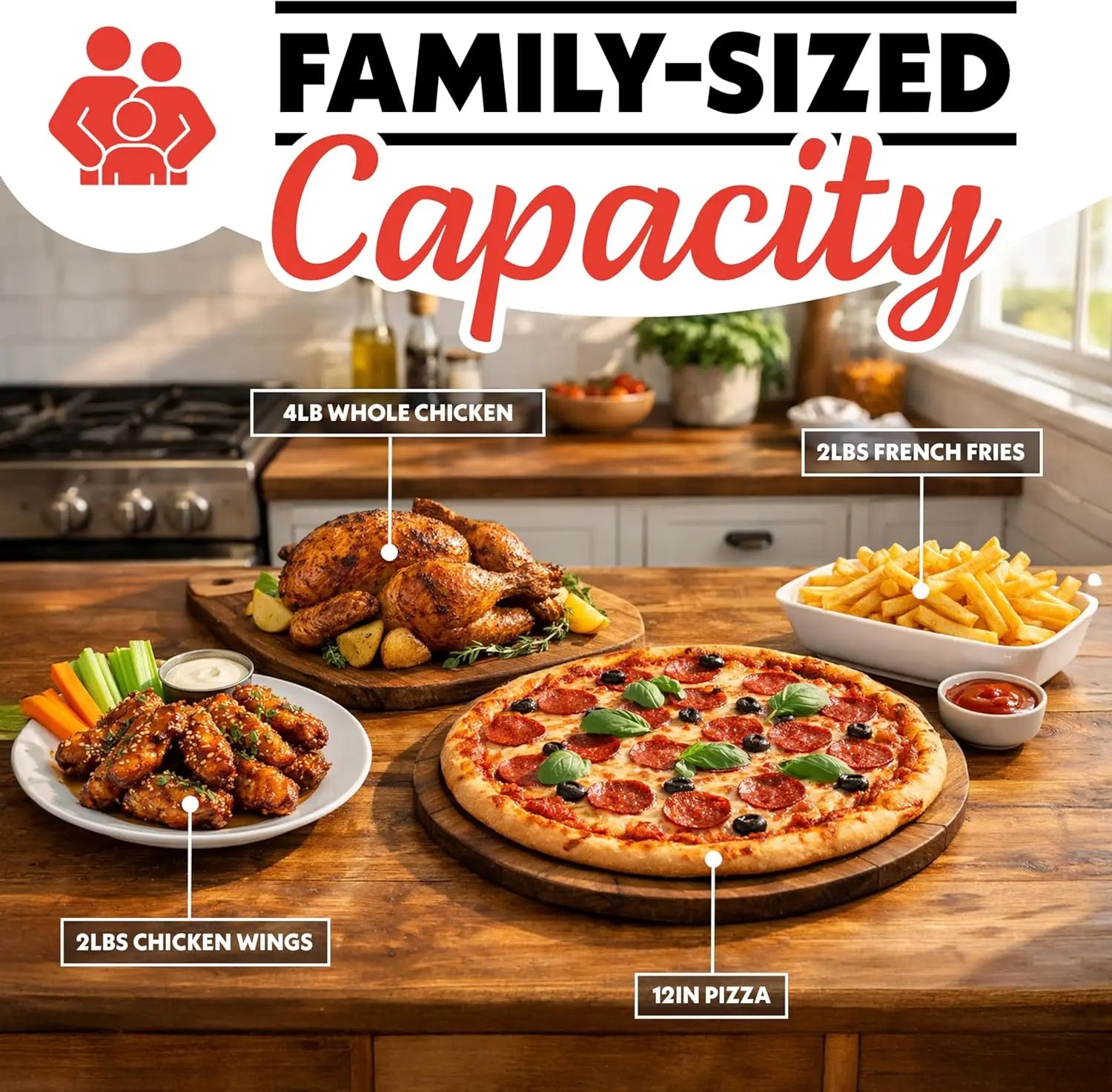 6-Slice Air Fryer Toaster Oven with 14 Presets, LED Display & French Door - Stainless Steel