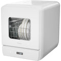 Countertop Dishwasher 6 Wash Programs Slim Size Portable Dishwasher Stainless Steel Black Efficient Cleaning Compact Design