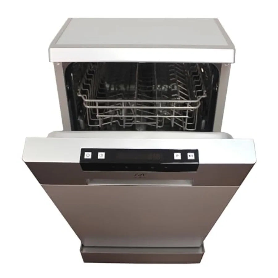 18 Portable Dishwasher with ENERGY STAR Stainless Steel Silver Finish Compact Design for Small Kitchens Energy Efficient Built-