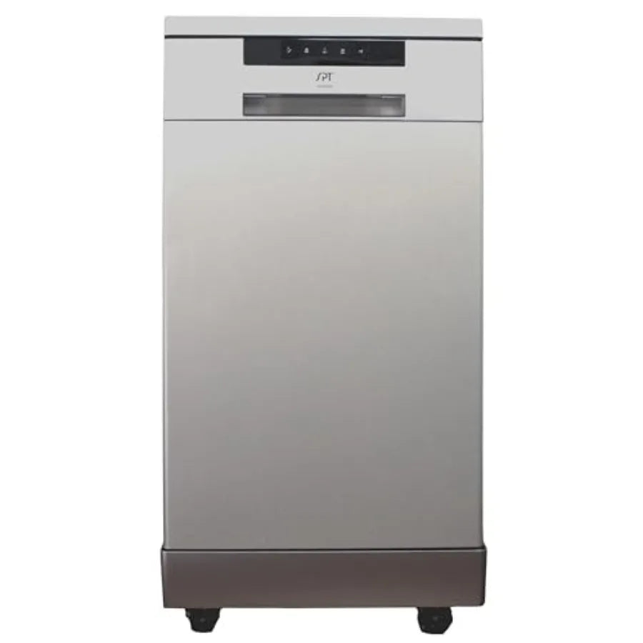 18 Portable Dishwasher with ENERGY STAR Stainless Steel Silver Finish Compact Design for Small Kitchens Energy Efficient Built-