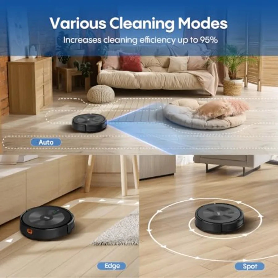 Robot Vacuum and Mop 5000Pa 3-in-1 Robotic Vacuum with Intelligent Navigation Alexa APP Control Schedule Cleaning Slim Quiet Ha