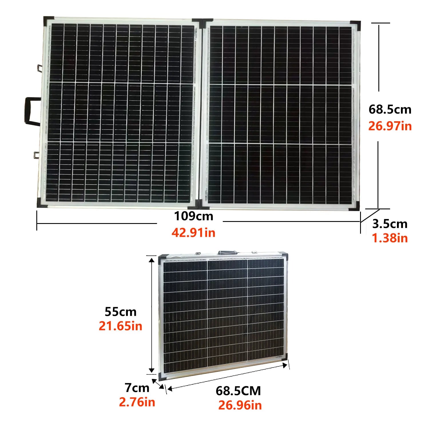 140W Foldable Solar Panel Monocrystalline PV Panel with 23% High Efficiency and Waterproof for Camping, Motorhome, Outdoor Use