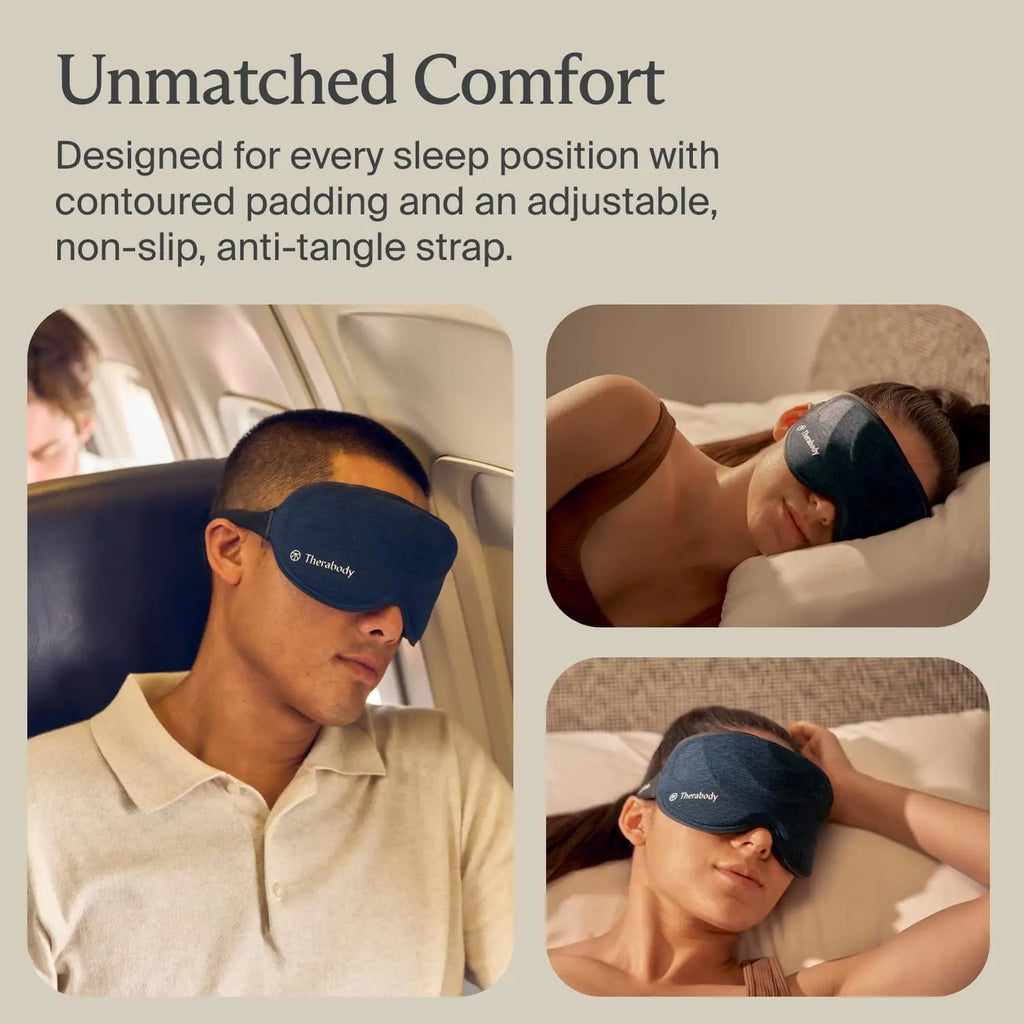 Ultra-Comfortable Blackout Sleep Eye Mask with Gentle Vibration Massager for Stress Relief and Better Sleep