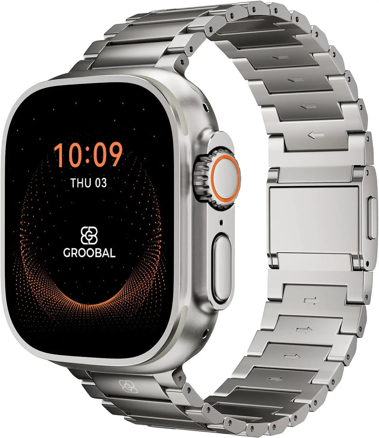 Titanium Watch Band for Apple Watch Ultra & Series 46mm/49mm, Magnetic Clasp, Durable Scratch-Resistant Metal
