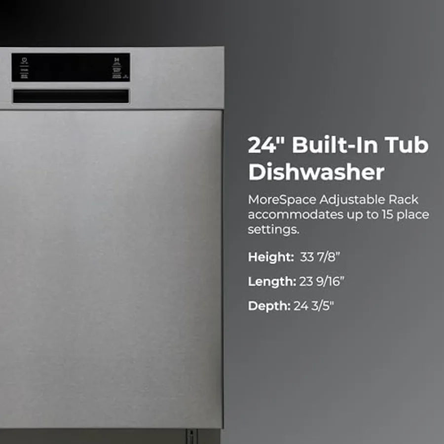 24 Built-In Dishwasher - UltraWash Plus TurboDry SmartWash EasyFlex Third Rack - 15 Place Settings - 45 DBA - ENERGY STAR Certi