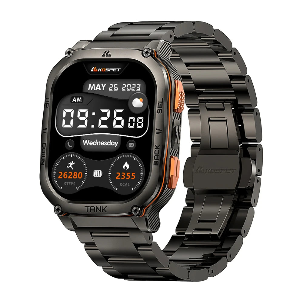2025 New KOSPET TANK M3 Ultra GPS Smartwatch For Men Waterproof 5ATM AMOLED AOD 480mAh Digital Bluetooth Call Men's Watches