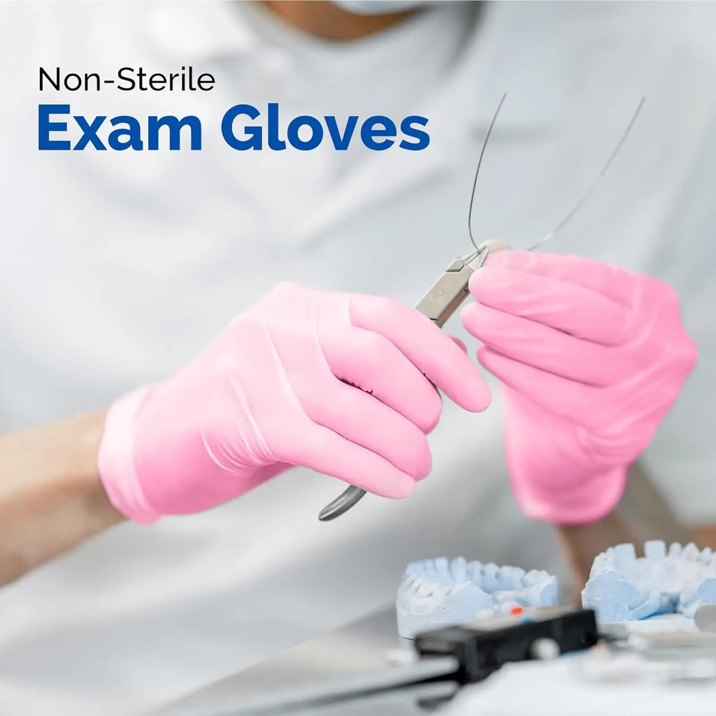 200 Nitrile Exam Gloves, 3.5Mil, Powder-Free Latex-Free Disposable Non-Sterile Protective Gloves, 1200/2000/4000 Count