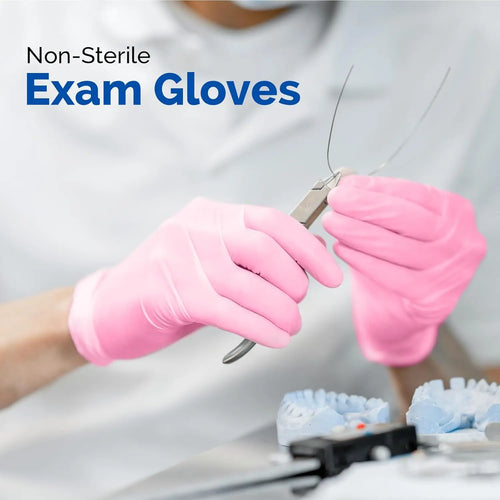 200 Nitrile Exam Gloves, 3.5Mil, Powder-Free Latex-Free Disposable Non-Sterile Protective Gloves, 1200/2000/4000 Count