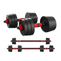 Adjustable Dumbbells Weight Set to 44Lbs Free Weight Dumbbell with Connecting Rod Used As Barbell for Men and Women Home Gym Wo