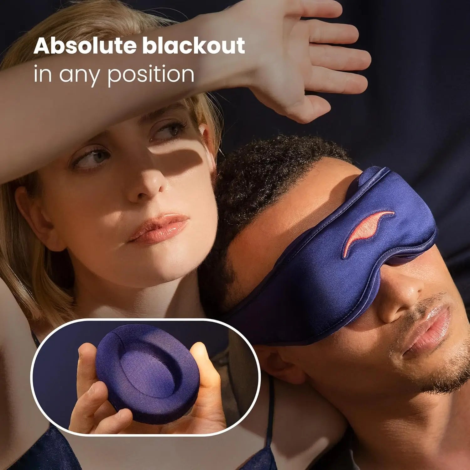 Premium 22 Momme Silk Sleep Mask for Blackout Comfort, Breathable and Adjustable Fit in Purple