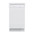 18 Inch Dishwasher with 8 Place Settings 6 Washing Programs Stainless Steel Tub UL/Energy Star Certified White