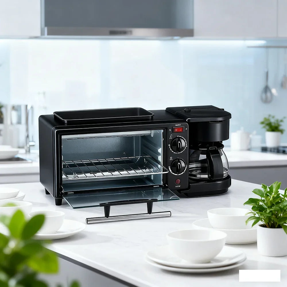Breakfast machine Toaster sandwich toast coffee machine Small appliances 3-in-1 multifunctional household bread machine