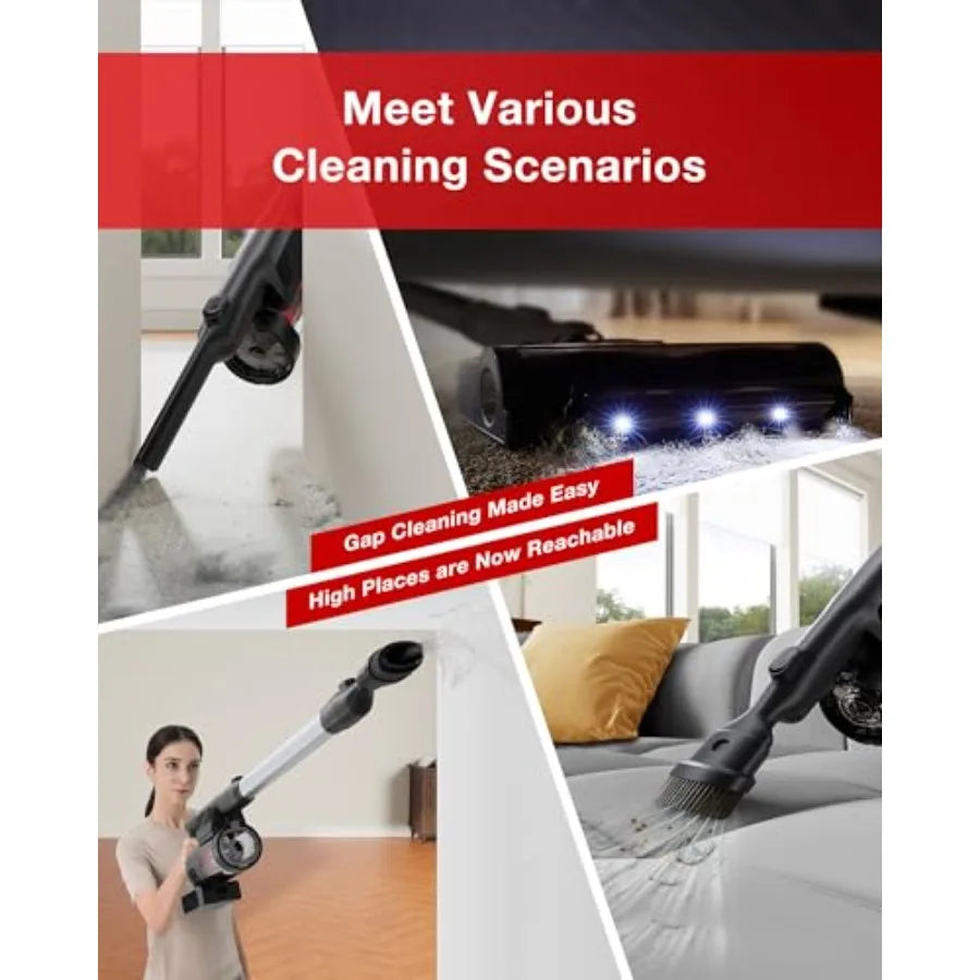 C12 Combo Cordless Stick Vacuum and Robot and Mopping All-in-one Cleaning Combot with Dual Auto Self-Emptying 10000Pa Suction a