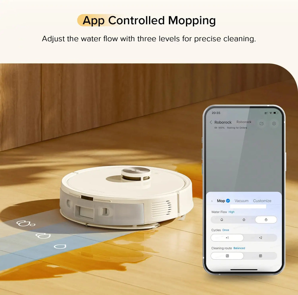 Robot Vacuum and Mop Combo with 10,000Pa Suction, LiDAR Navigation, App Control for Pet Hair and Carpet Cleaning
