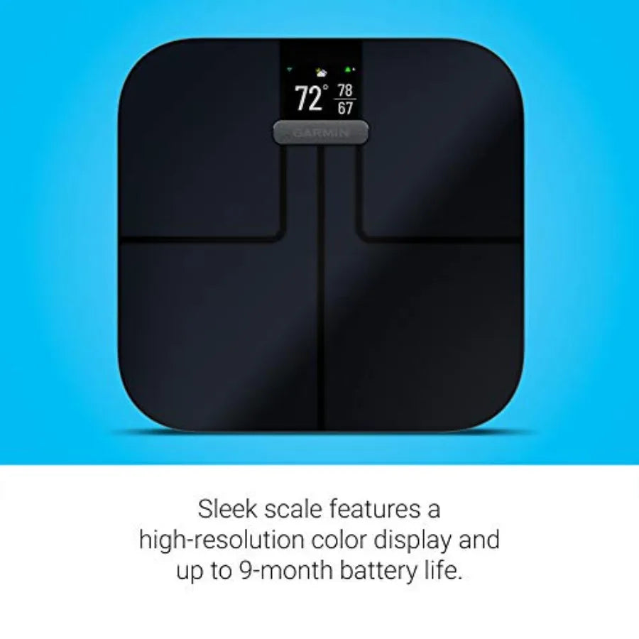 Index S2 Smart Scale with Wireless Connectivity Measure Body Fat Muscle Bone Mass Body Water% and More Black 010-02294-02