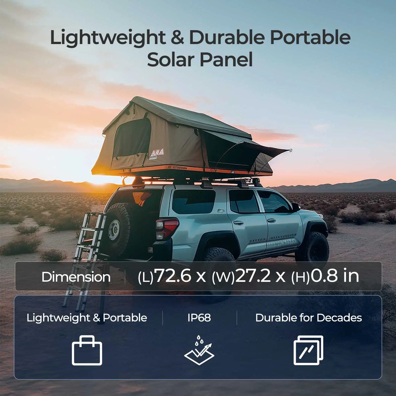 Renogy 220W Foldable Solar Panel Suitcase, Portable 23% High-Efficiency, IP67 Waterproof for RV Camping Power Station