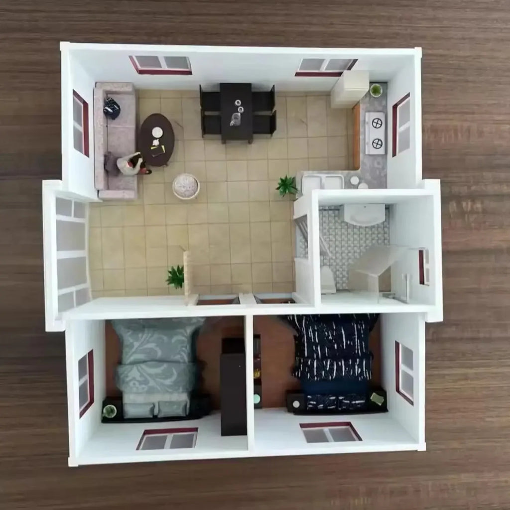Modular Foldable Expandable Container Houses to Live in for Adults with 2-3 Bedrooms 1 Fully Equipped Kitchen & Bathroom Mobile