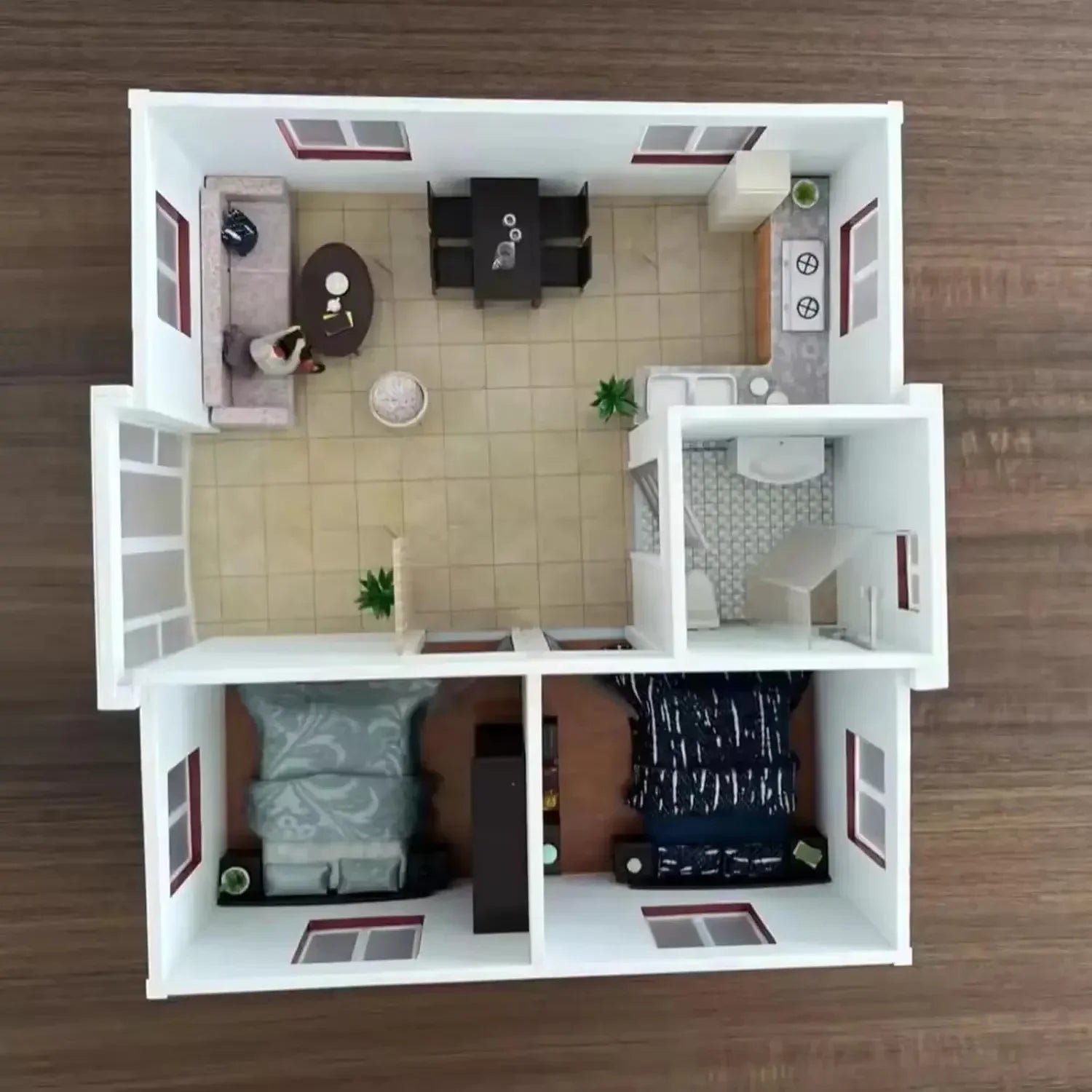 Modular Foldable Expandable Container Houses to Live in for Adults with 2-3 Bedrooms 1 Fully Equipped Kitchen & Bathroom Mobile